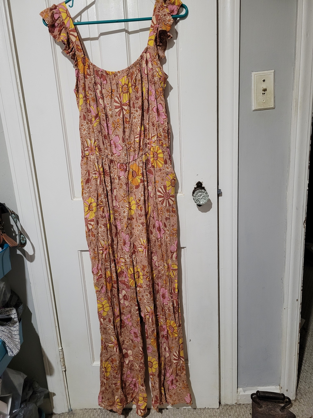 Floral Ruffle-Strap Jumpsuit